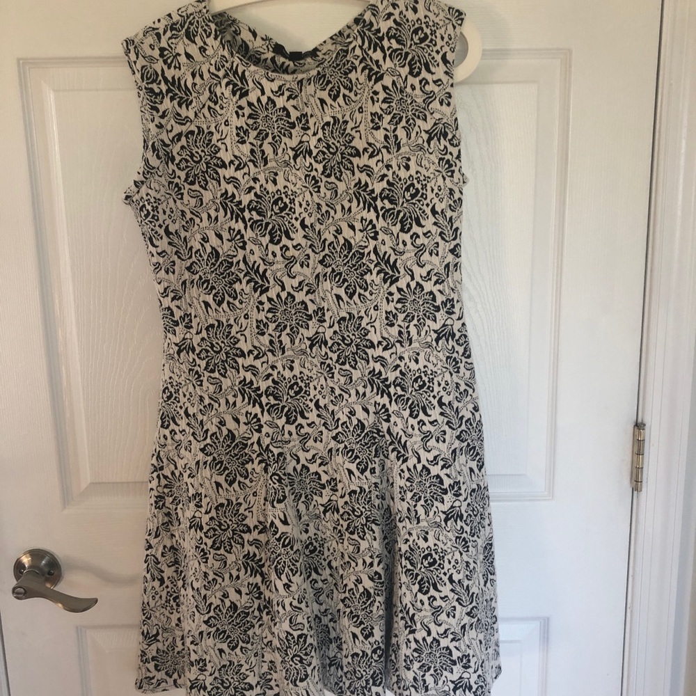 White and black dress